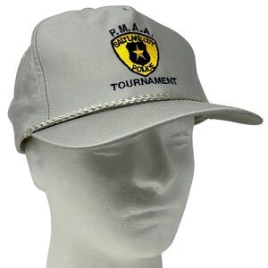 Vintage 90s Salt Lake City Police Tournament Hat Baseball Cap PMAA Snapback Gray
